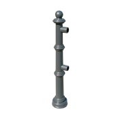 Aluminium ornamental bollard | series 495.01B | End post for top bar